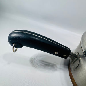 Vintage Revere Ware 3-Quart Saucepan — Aluminum, Black Handle, 1960s