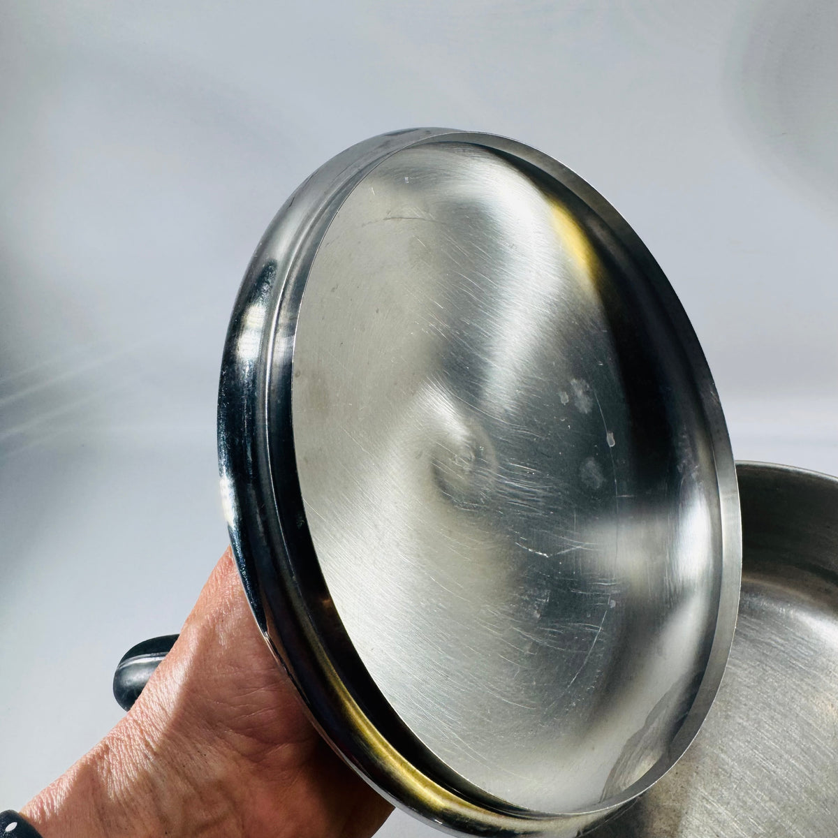 Vintage Revere Ware 3-Quart Saucepan — Aluminum, Black Handle, 1960s