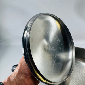 Vintage Revere Ware 3-Quart Saucepan — Aluminum, Black Handle, 1960s