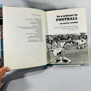 Vintage Sports Instruction • Be a Winner in Football (1974) — Charles Coombs | Illustrated Training Guide, Football Coaching, Juvenile Sports Reference