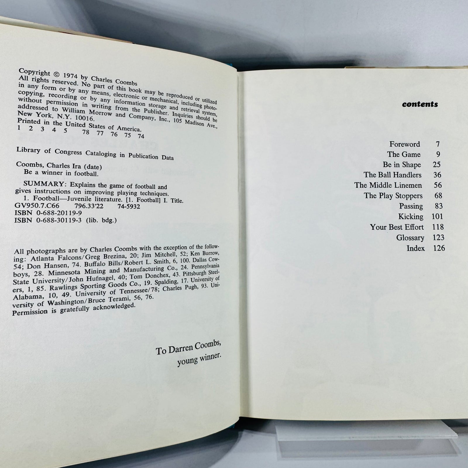 Vintage Sports Instruction • Be a Winner in Football (1974) — Charles Coombs | Illustrated Training Guide, Football Coaching, Juvenile Sports Reference