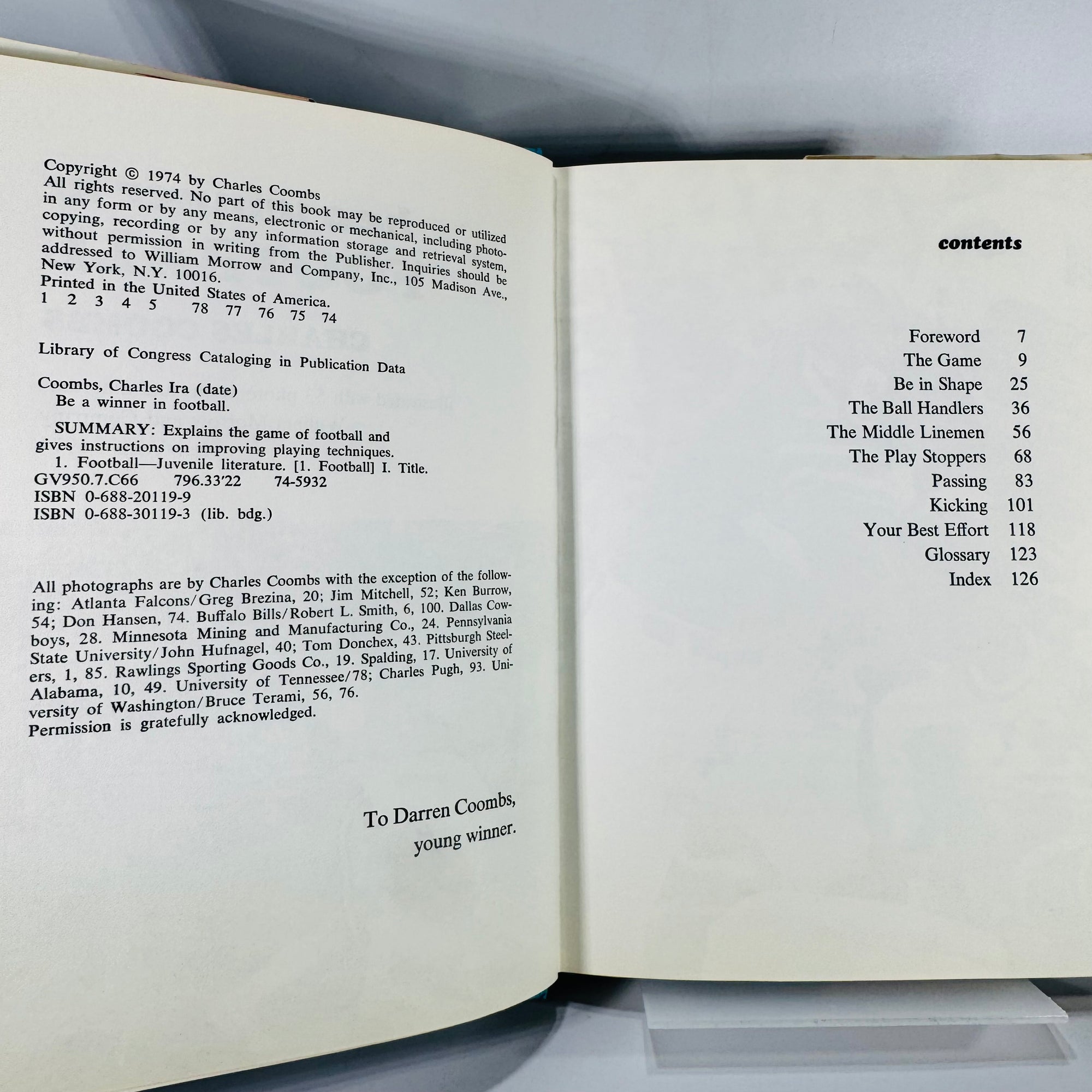 Vintage Sports Instruction • Be a Winner in Football (1974) — Charles Coombs | Illustrated Training Guide, Football Coaching, Juvenile Sports Reference