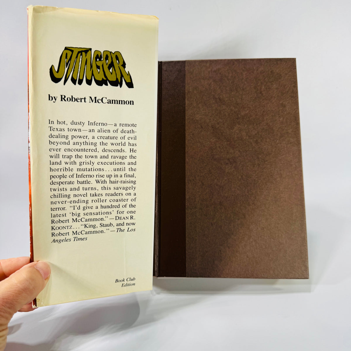 Vintage Horror & Sci-Fi Thriller — Stinger (1987 Book Club Edition) — Robert R. McCammon | Alien Invasion Novel, 1980s Horror Fiction