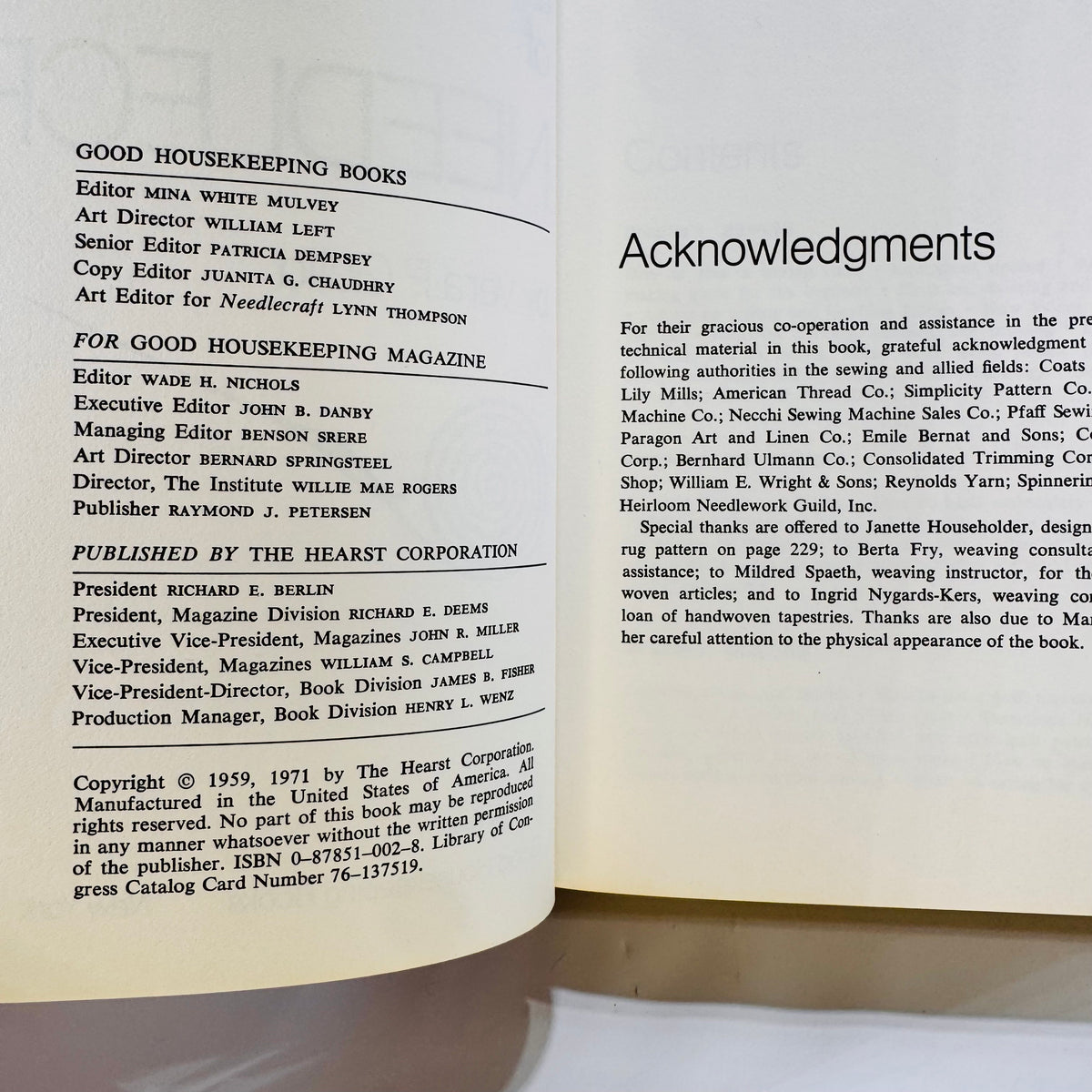 Good Housekeeping's New Complete Book of Needlecraft by Vera P. Guild (1979), Hardcover Craft Reference