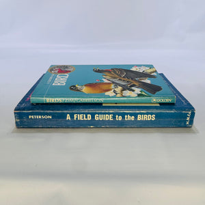 Two Paperback Birding Books: A Field Guide to the Birds by Roger Tory Peterson (1947) and A Golden Guide to Birds by Herbert S. Zim (1956) – Vintage Nature Guides