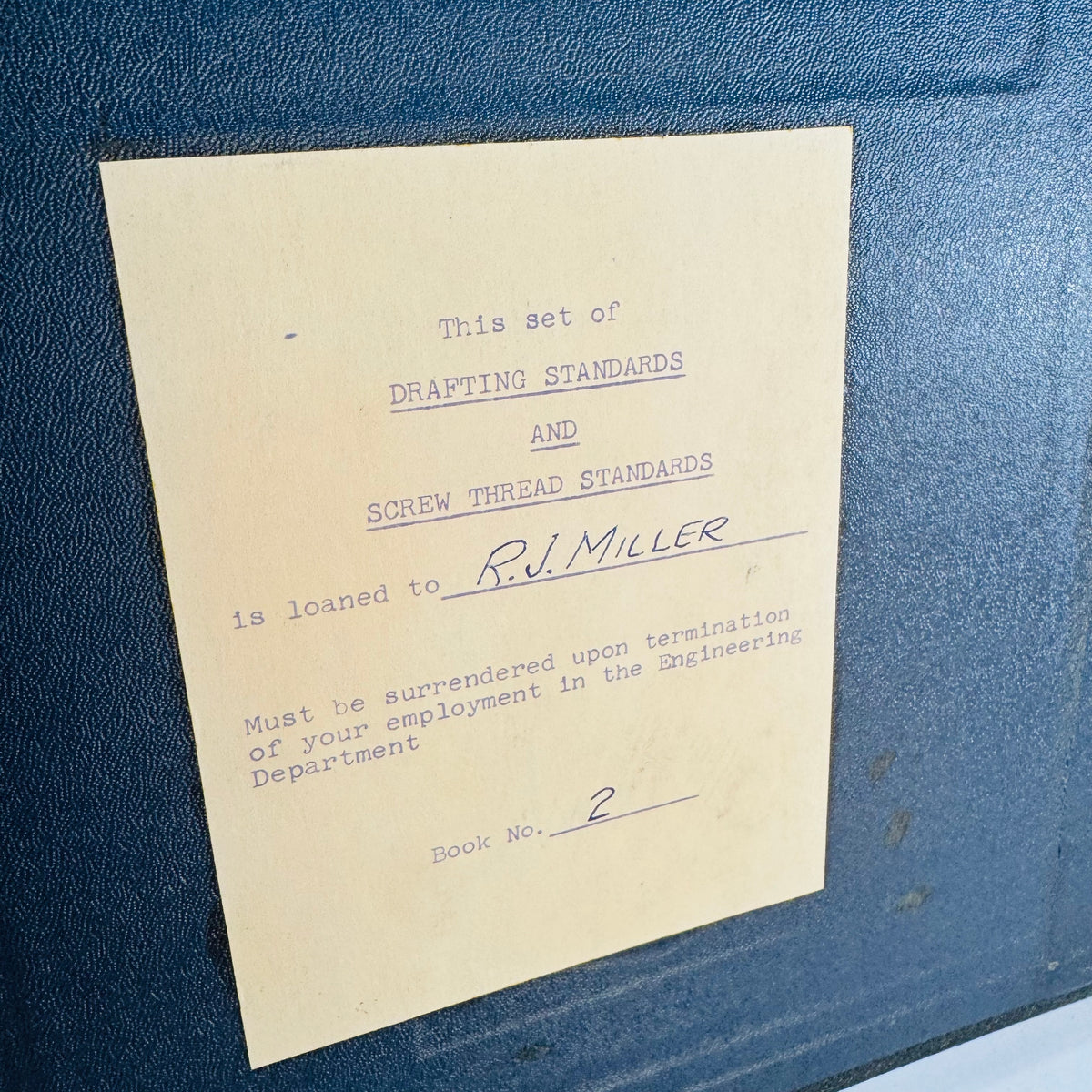 Vintage General Motors Engineering Standards Binder 1950s-60s GM Drafting & Screw Thread Standards with Provenance