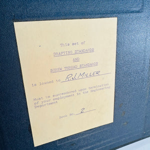 Vintage General Motors Engineering Standards Binder 1950s-60s GM Drafting & Screw Thread Standards with Provenance