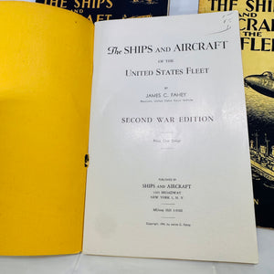 Four Vintage Naval Reference Books by James Charles Fahey (Military History) 1944–1958, Paperback