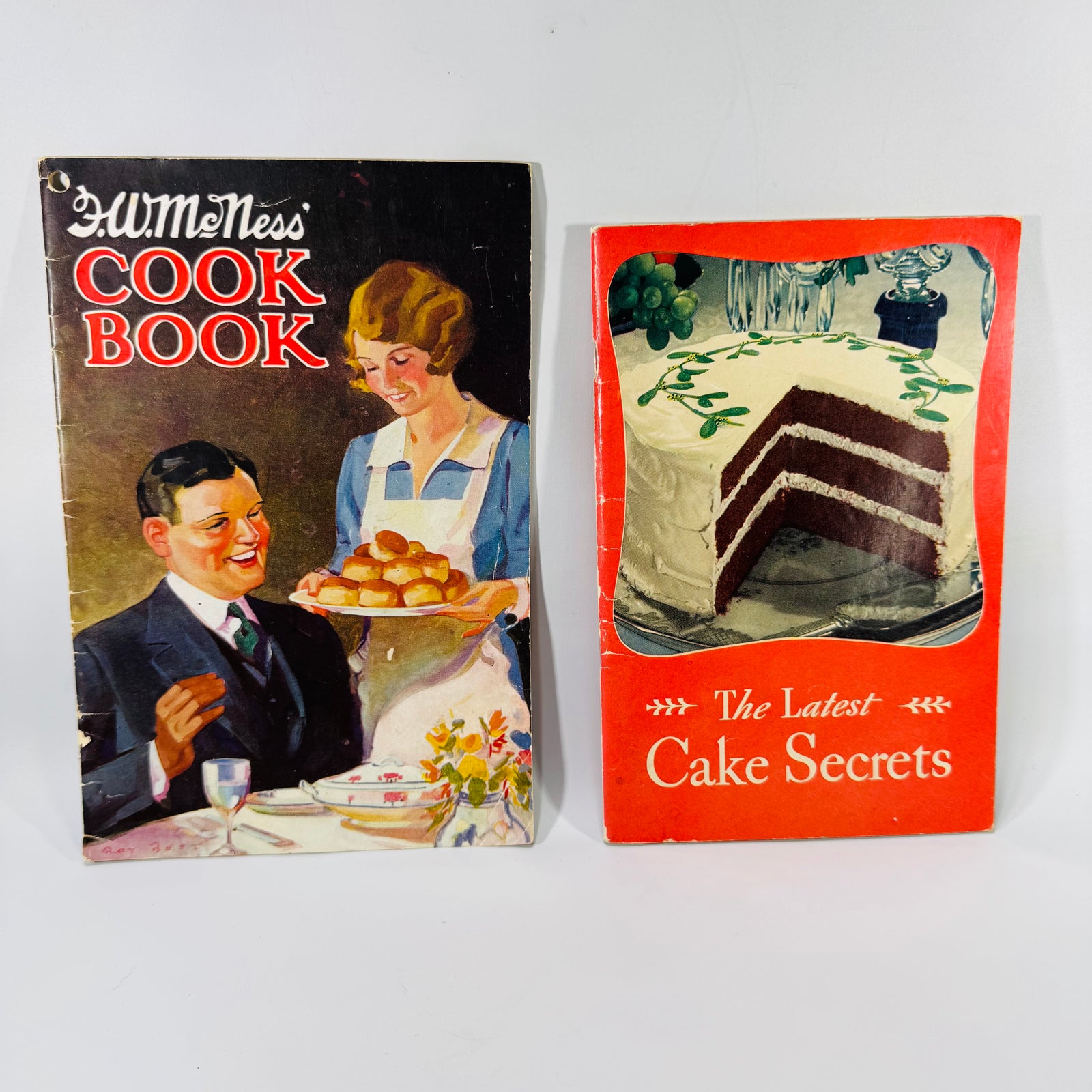 Vintage Cooking Ephemera Bundle — McNess Cook Book, Cake Secrets (1934), Lemon Pie Pamphlet | Advertising Recipes, Vintage Cooking Ephemera