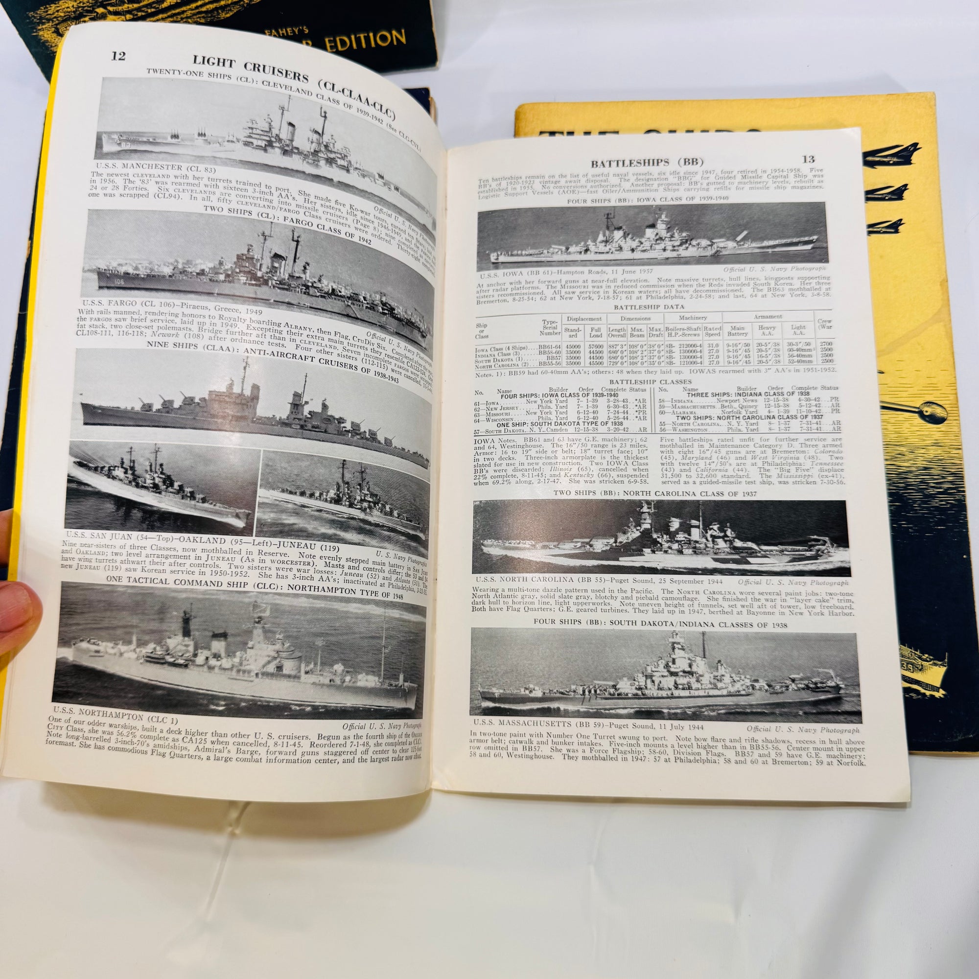 Four Vintage Naval Reference Books by James Charles Fahey (Military History) 1944–1958, Paperback