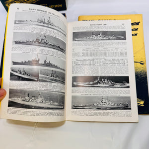 Four Vintage Naval Reference Books by James Charles Fahey (Military History) 1944–1958, Paperback