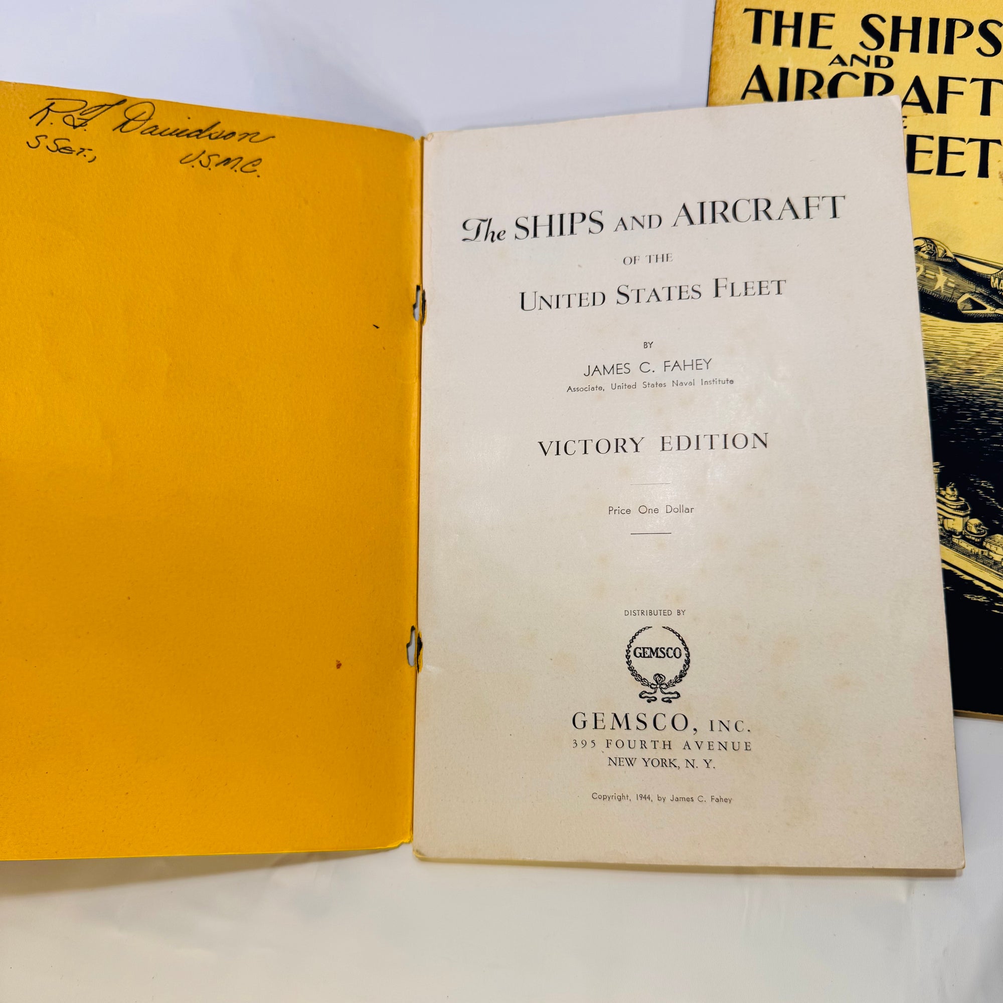 Four Vintage Naval Reference Books by James Charles Fahey (Military History) 1944–1958, Paperback
