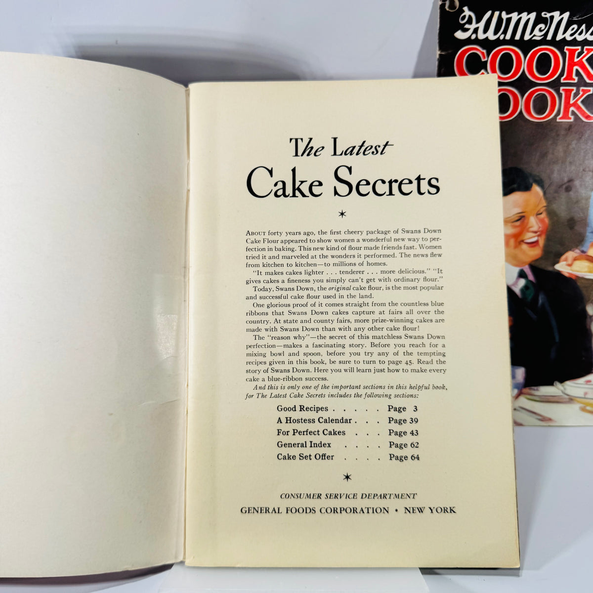 Vintage Cooking Ephemera Bundle — McNess Cook Book, Cake Secrets (1934), Lemon Pie Pamphlet | Advertising Recipes, Vintage Cooking Ephemera