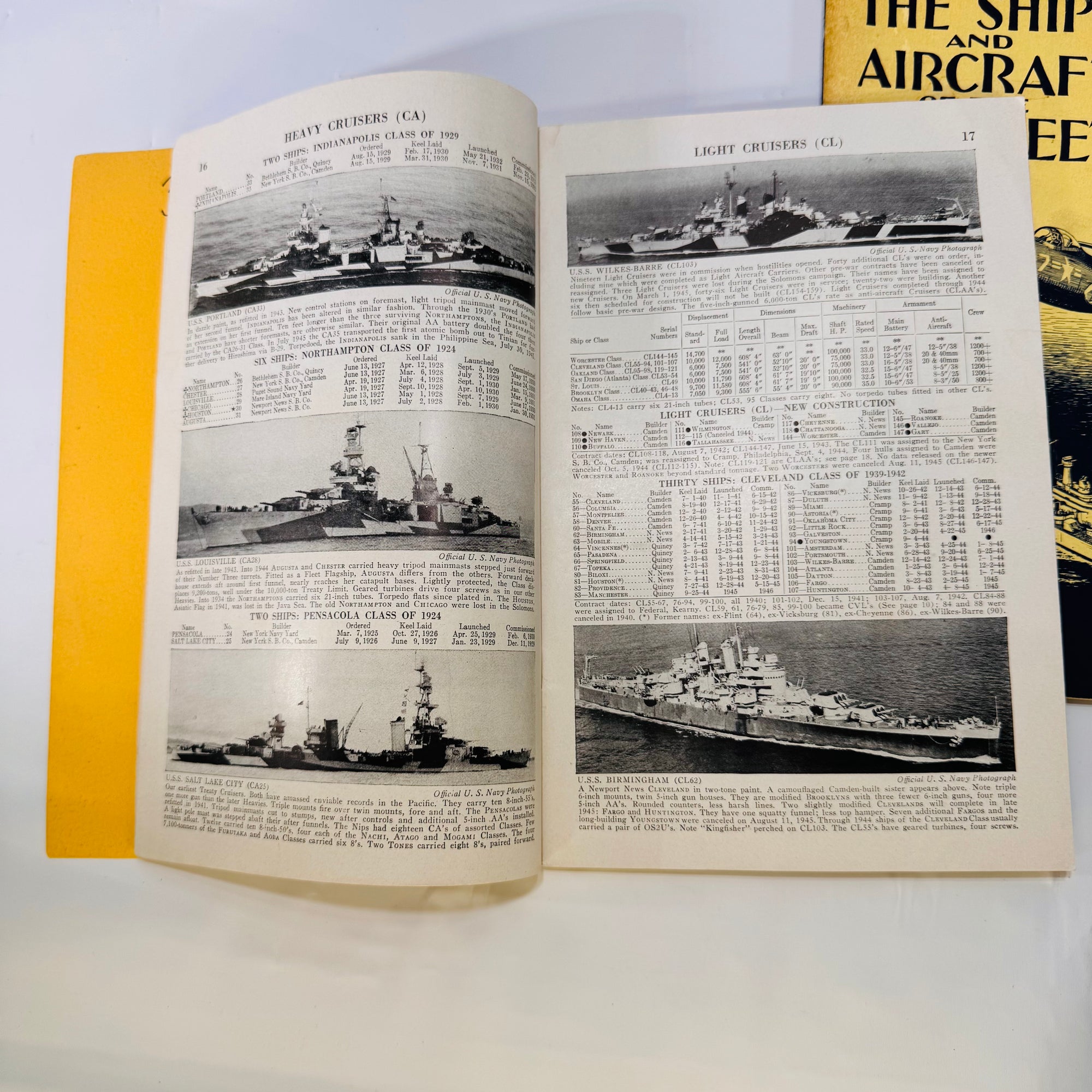 Four Vintage Naval Reference Books by James Charles Fahey (Military History) 1944–1958, Paperback
