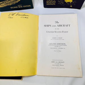 Four Vintage Naval Reference Books by James Charles Fahey (Military History) 1944–1958, Paperback
