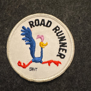 Vintage Road Runner Embroidered Patch – Round 2.5” 80s Sew-On Cartoon Bird Badge