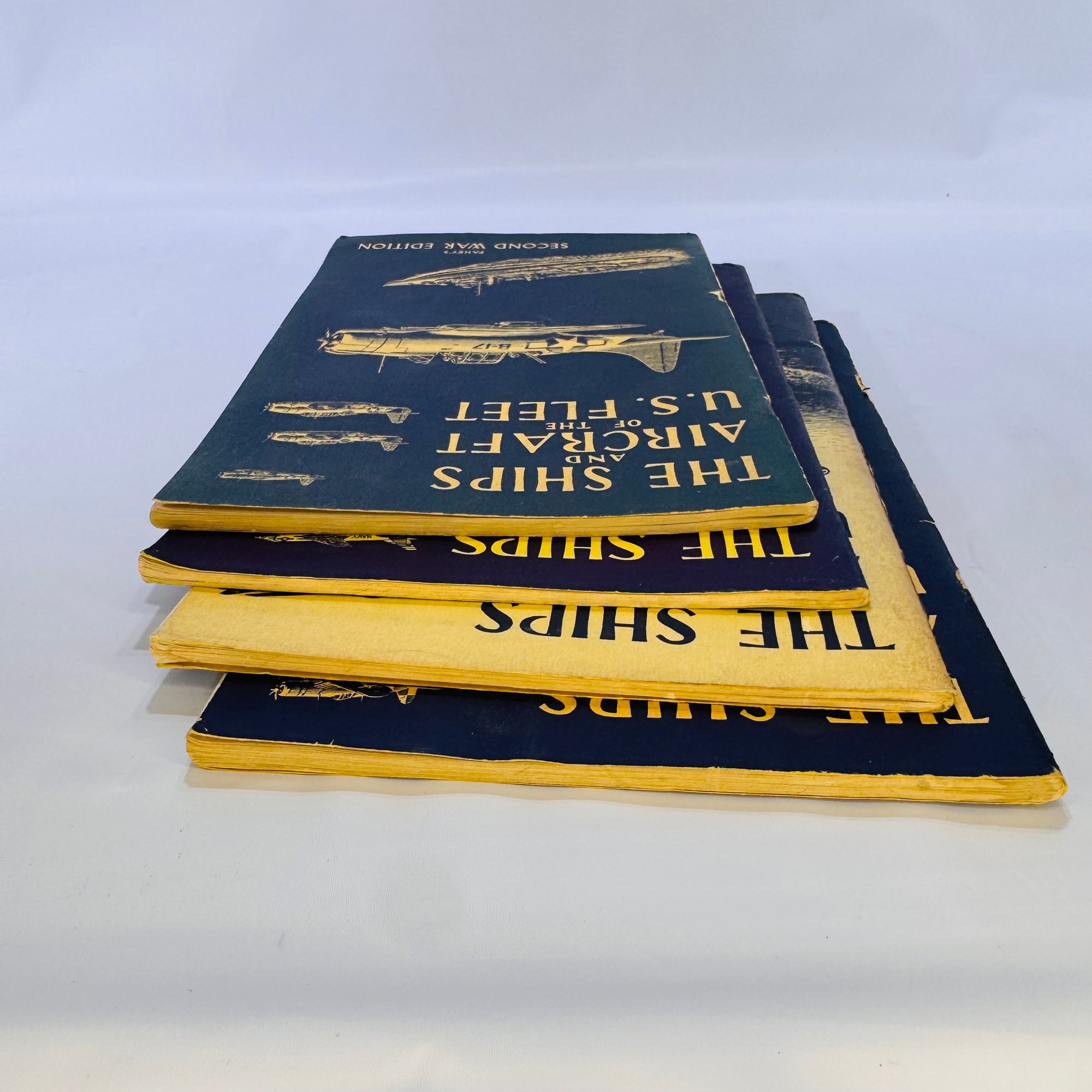 Four Vintage Naval Reference Books by James Charles Fahey (Military History) 1944–1958, Paperback