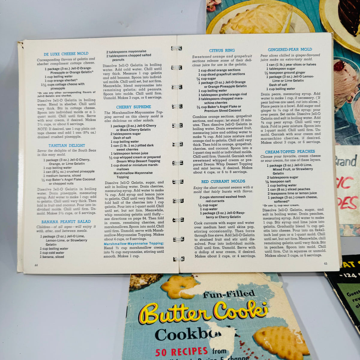 Vintage Cooking Ephemera — Mid-Century Recipe Booklet Bundle (1950s–1960s) — Jell-O, Borden’s, Pillsbury, Fleischmann’s | Advertising Recipes, Culinary Ephemera