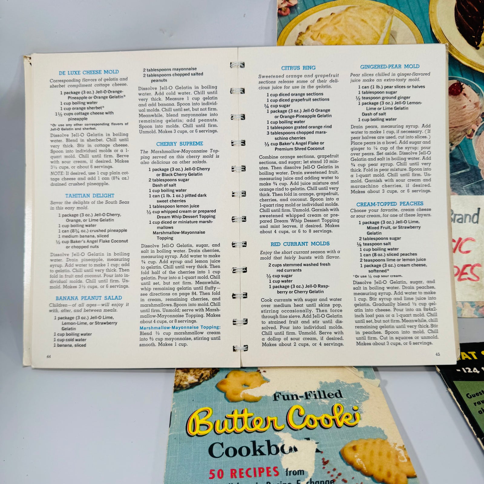 Vintage Cooking Ephemera — Mid-Century Recipe Booklet Bundle (1950s–1960s) — Jell-O, Borden’s, Pillsbury, Fleischmann’s | Advertising Recipes, Culinary Ephemera