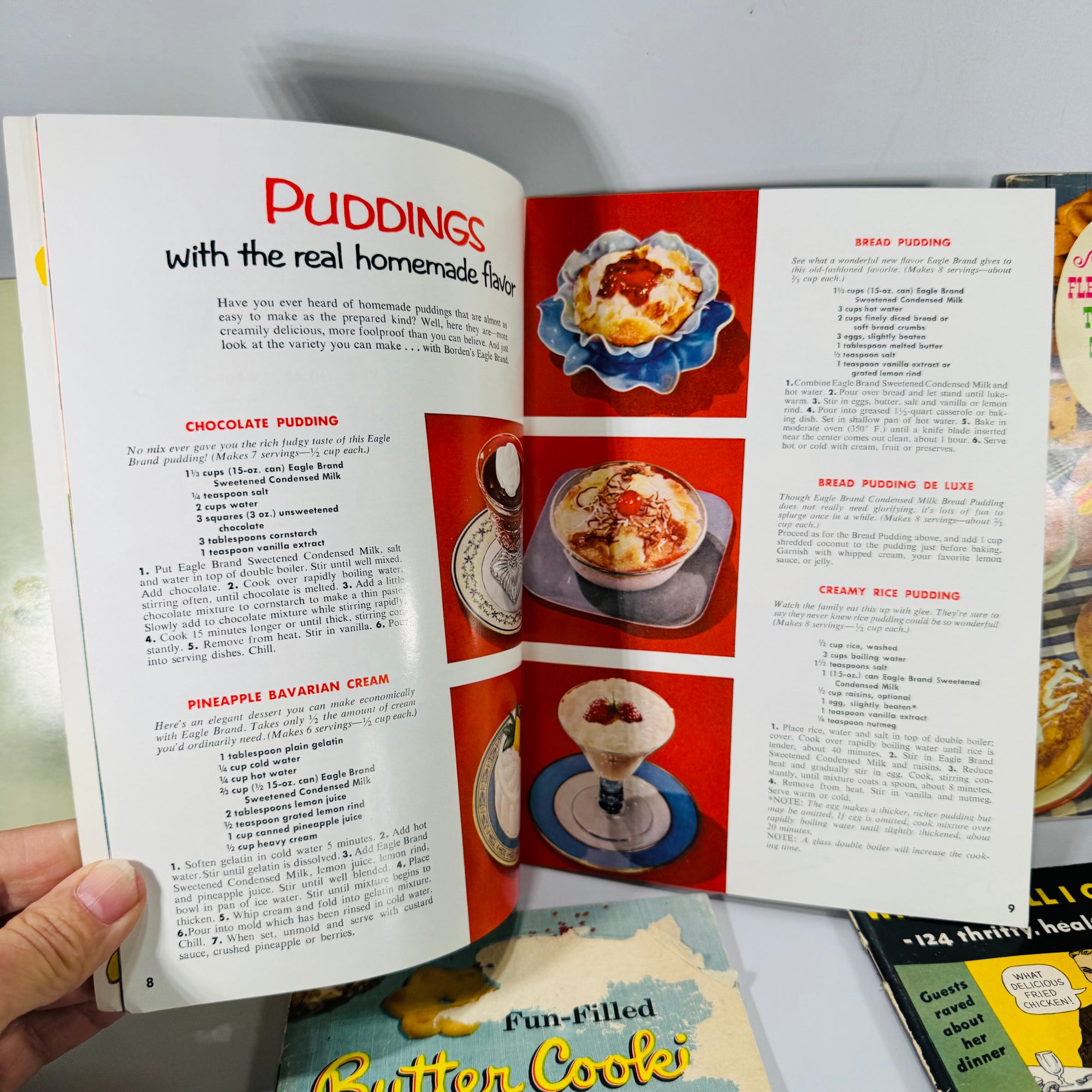 Vintage Cooking Ephemera — Mid-Century Recipe Booklet Bundle (1950s–1960s) — Jell-O, Borden’s, Pillsbury, Fleischmann’s | Advertising Recipes, Culinary Ephemera