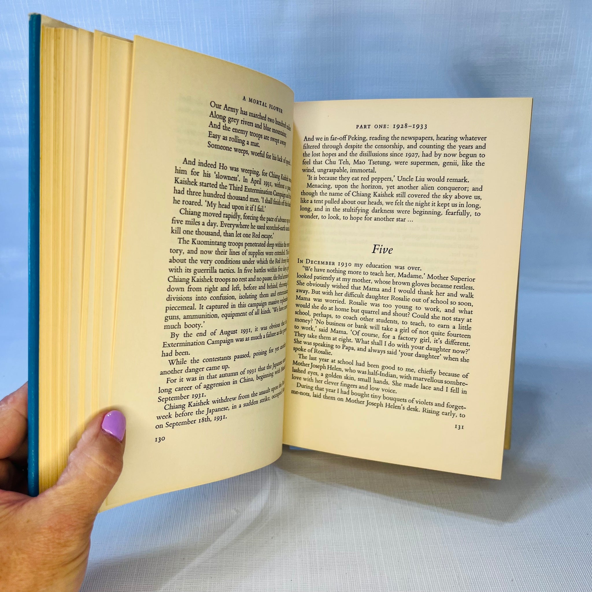 A Mortal Flower by Han Suyin 1966 Fst American Edition GP Putnams Sons