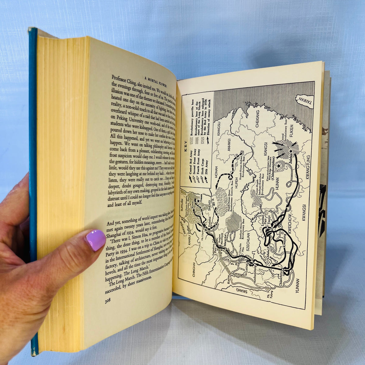 A Mortal Flower China Autobiograhy History by Han Suyin  1966 First American Edition  G.P. Putnam's Sons