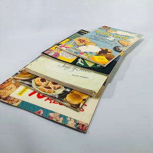 Vintage Cooking Ephemera — Mid-Century Recipe Booklet Bundle (1950s–1960s) — Jell-O, Borden’s, Pillsbury, Fleischmann’s | Advertising Recipes, Culinary Ephemera
