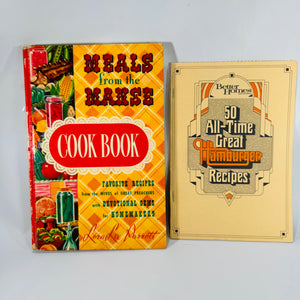 Vintage Church Cookbook Bundle — Meals from the Manse + 50 All-Time Great Hamburger Recipes — Zondervan & Better Homes | Community Recipes