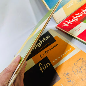 Vintage Children’s Educational Annuals — Highlights for Children (1963 Issues) — Set of 4 | Illustrated Activities & Stories, Children’s Educational