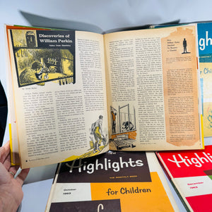 Vintage Children’s Educational Annuals — Highlights for Children (1963 Issues) — Set of 4 | Illustrated Activities & Stories, Children’s Educational