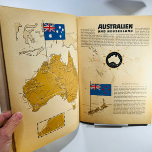 German Vintage Travel Book Australia New Zealand — 1920s Illustrated, Collector Cards
