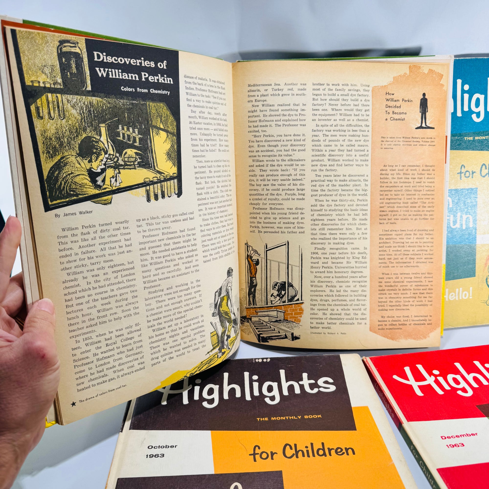 Vintage Children’s Educational Annuals — Highlights for Children (1963 Issues) — Set of 4 | Illustrated Activities & Stories, Children’s Educational