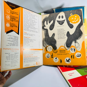 Vintage Children’s Educational Annuals — Highlights for Children (1963 Issues) — Set of 4 | Illustrated Activities & Stories, Children’s Educational