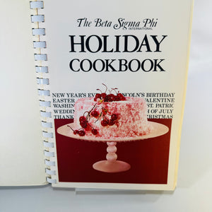 The Beta Sigma Phi International Holiday Cookbook, Vintage Spiral Bound, 900 Recipes with Color Illustrations and Festive Menus