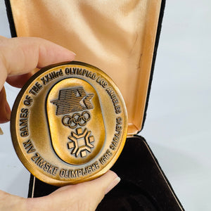 1984 Sarajevo–Los Angeles Olympic Commemorative Medal in Original Velvet Case