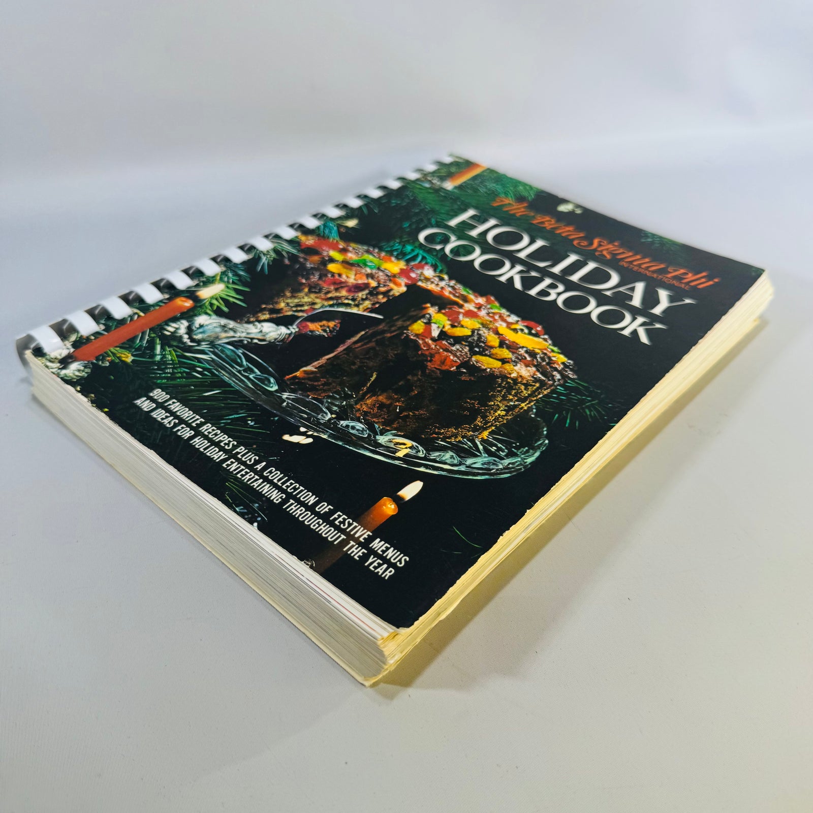 The Beta Sigma Phi International Holiday Cookbook, Vintage Spiral Bound, 900 Recipes with Color Illustrations and Festive Menus
