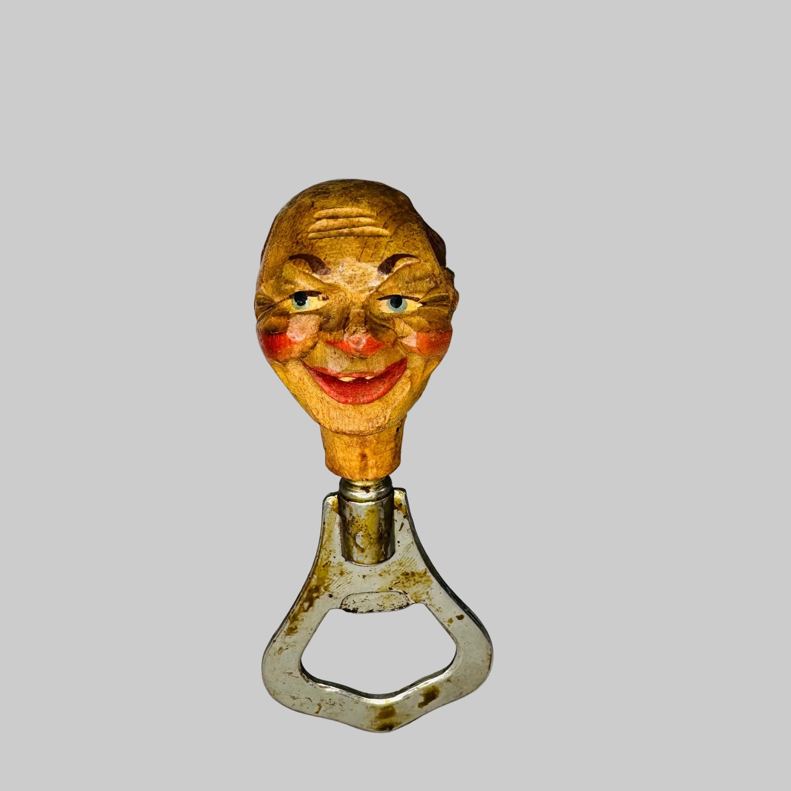 Vintage Hand-Carved Wooden Bottle Opener – Breweriana Bar Collectible