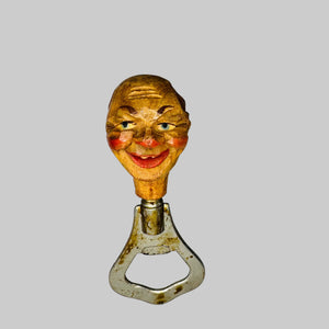 Vintage Hand-Carved Wooden Bottle Opener – Breweriana Bar Collectible