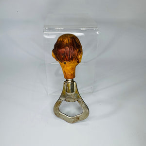 Vintage Hand-Carved Wooden Bottle Opener – Breweriana Bar Collectible