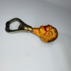 Vintage Hand-Carved Wooden Bottle Opener – Breweriana Bar Collectible
