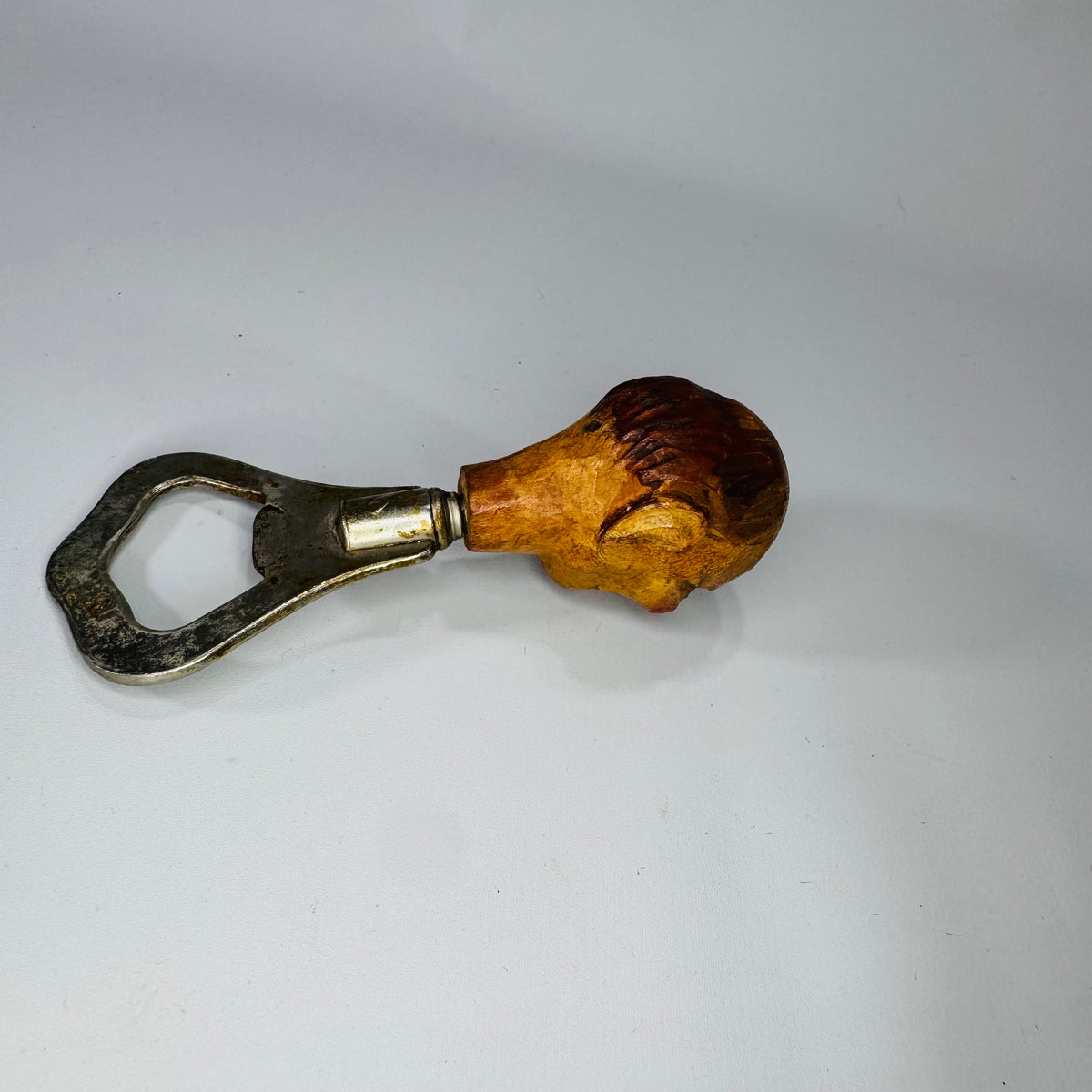 Vintage Hand-Carved Wooden Bottle Opener – Breweriana Bar Collectible