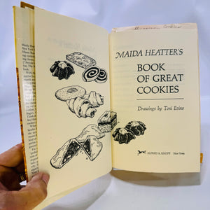 Two Maida Heatter's Cook Books Book of Great Cookies (1977) & New Book of Great Desserts (1982) Hardcover