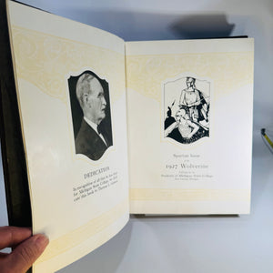 1927 Michigan State College Yearbook Spartan Issue Wolverine Hardcover East Lansing MSU History