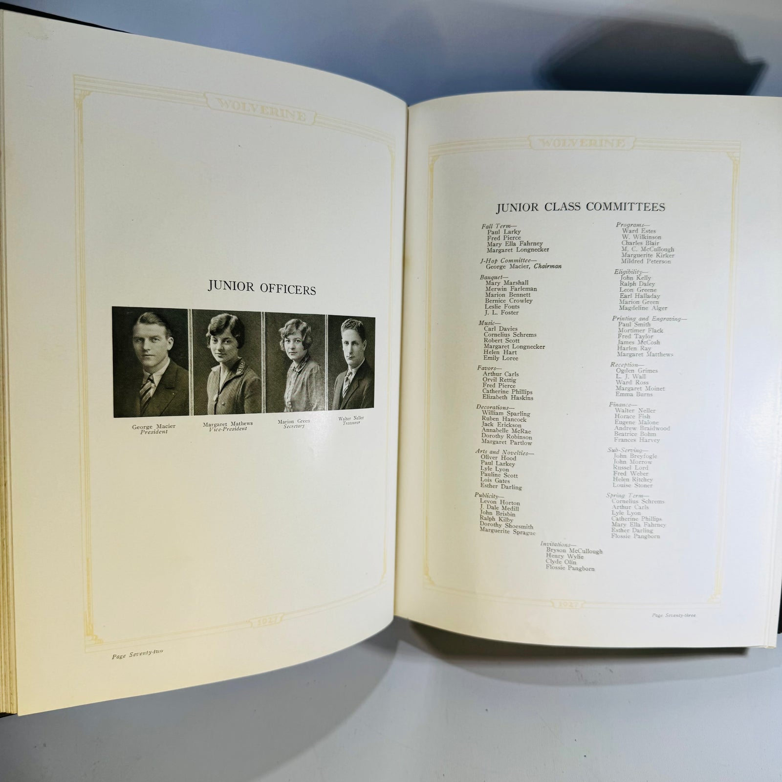 1927 Michigan State College Yearbook Spartan Issue Wolverine Hardcover East Lansing MSU History