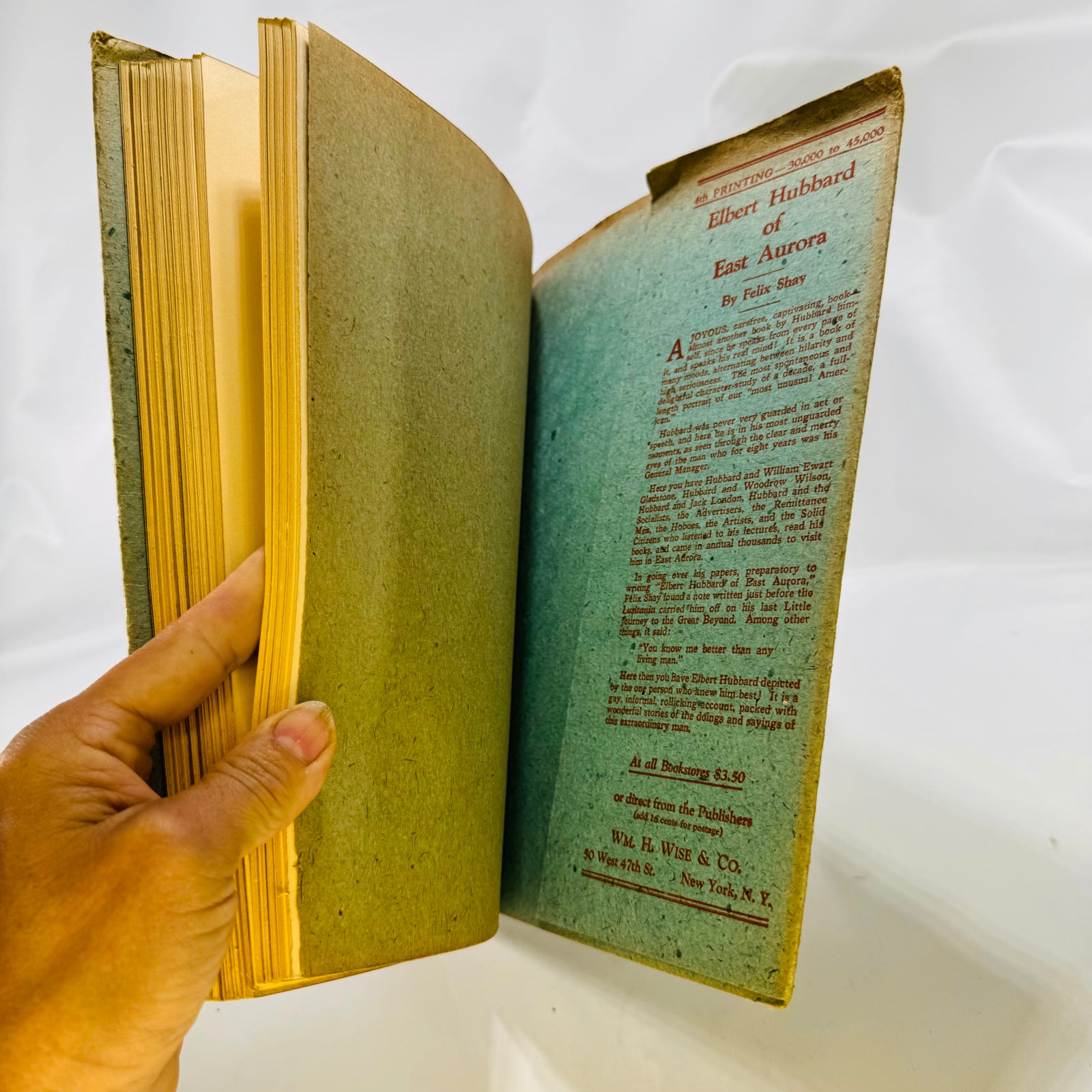 The Note Book of Elbert Hubbard 1927 H.M. Wise & Co/The Roycrofters