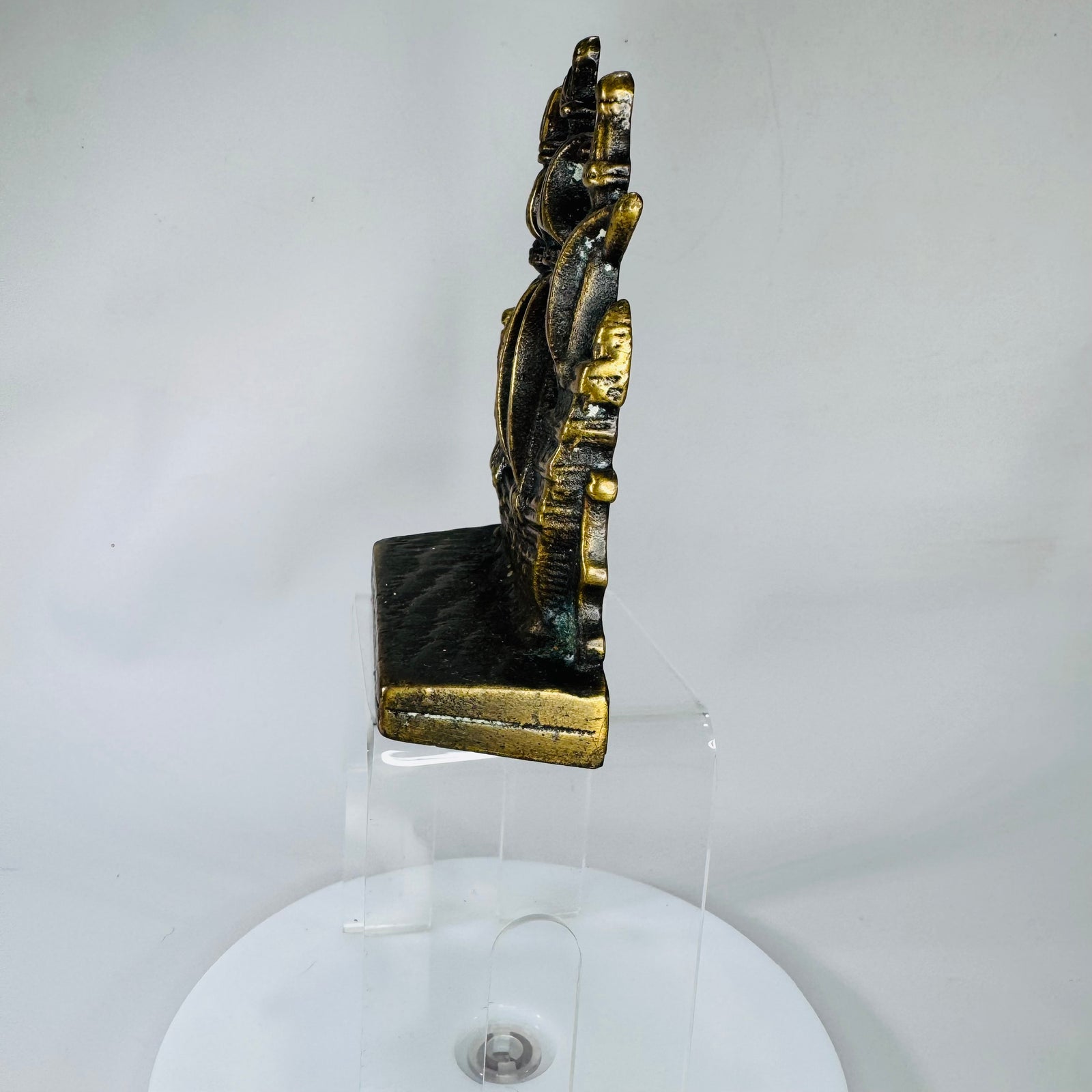 Vintage Cast Metal Ship Bookend (Single) | Antique Brass Nautical Sailing Decor