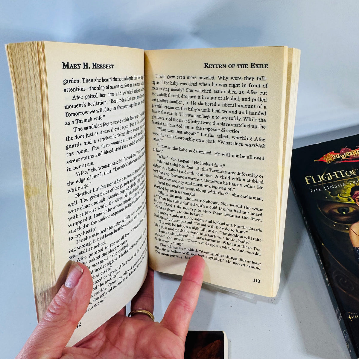 Dragonlance Linsha Trilogy Bundle Mary H Herbert Paperback Set City of the Lost Flight Fallen Return Exile