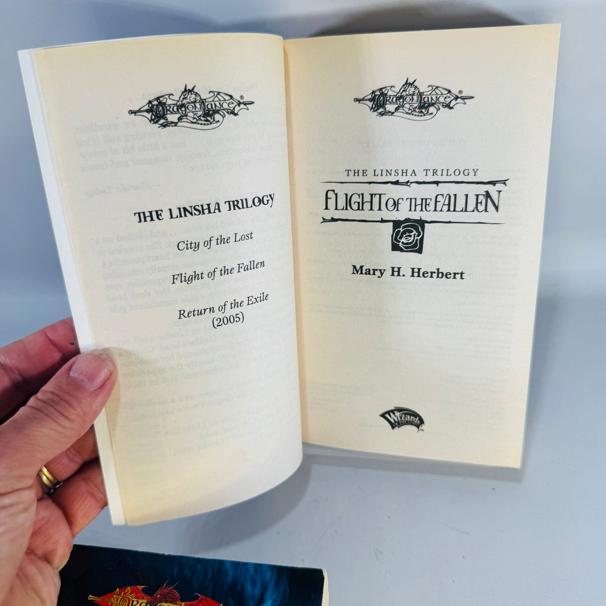 Dragonlance Linsha Trilogy Bundle Mary H Herbert Paperback Set City of the Lost Flight Fallen Return Exile
