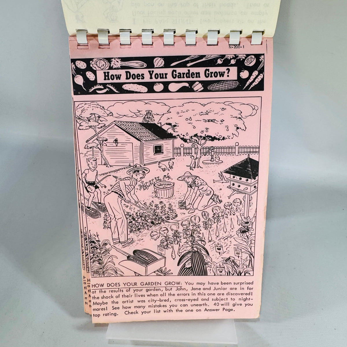 Vintage Party Game Book To the Aid of Your Party 1957 Leister Game Co Spiral Booklet