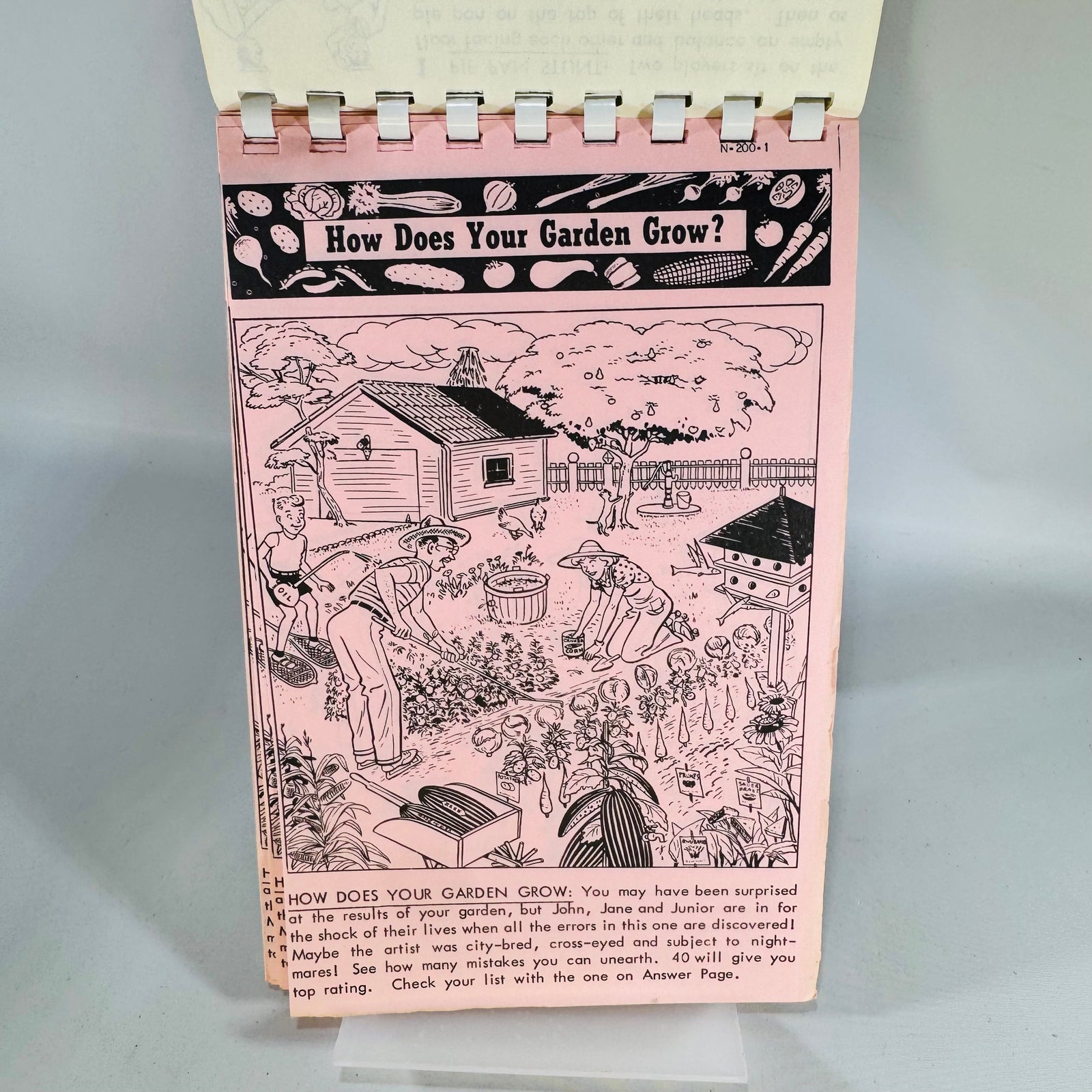 Vintage Party Game Book To the Aid of Your Party 1957 Leister Game Co Spiral Booklet